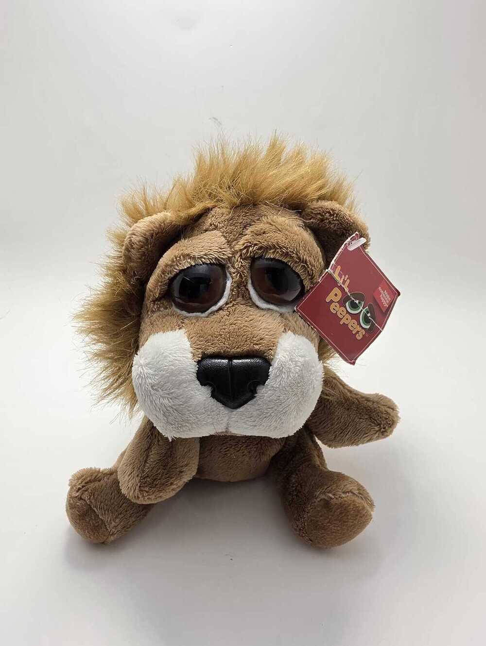 Russ Lil Peepers "Carnie" the Laying Down Lion  Plush Big Eyes (9 inch)